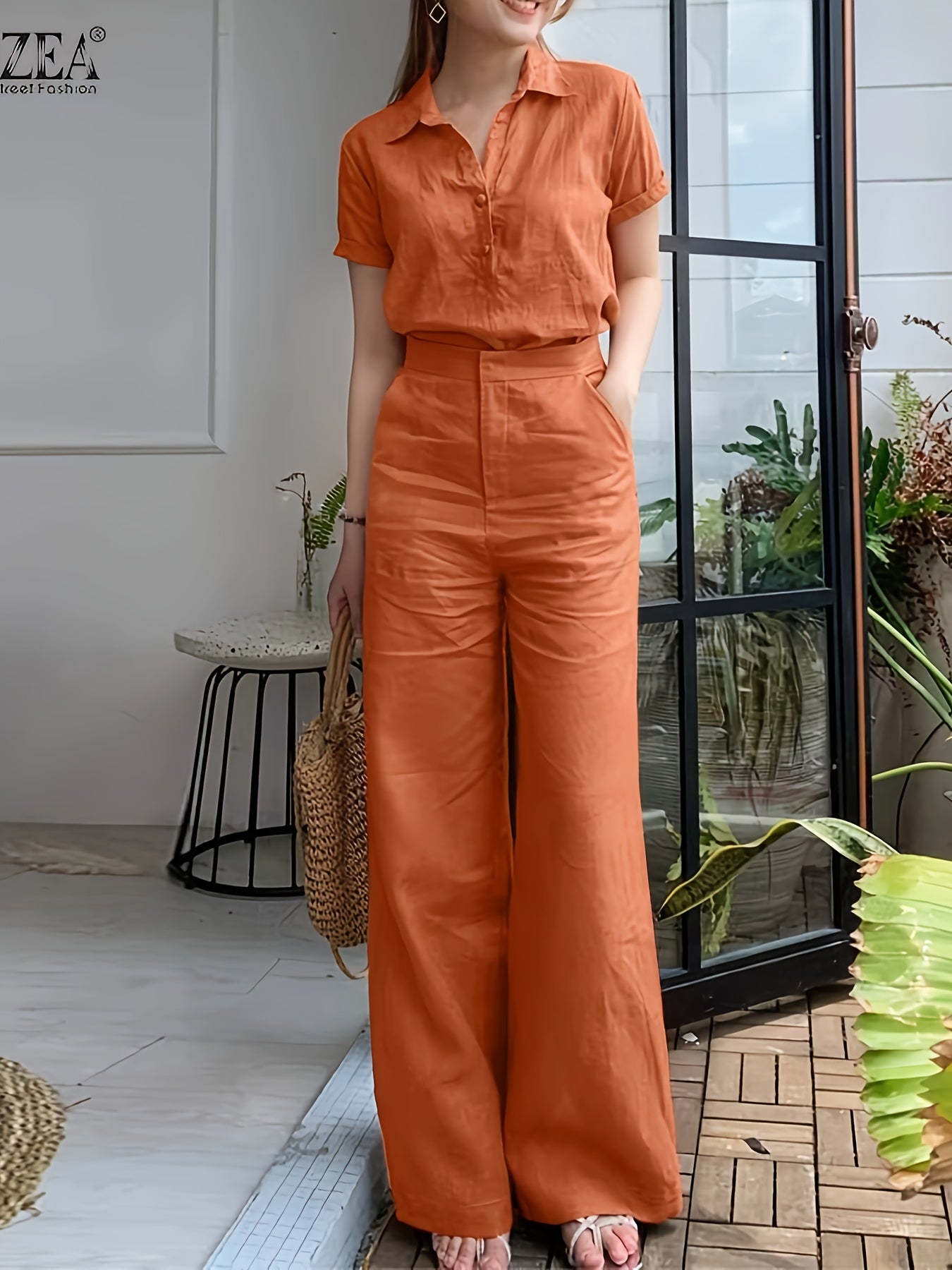 Women's Linen Casual Two-Piece Set